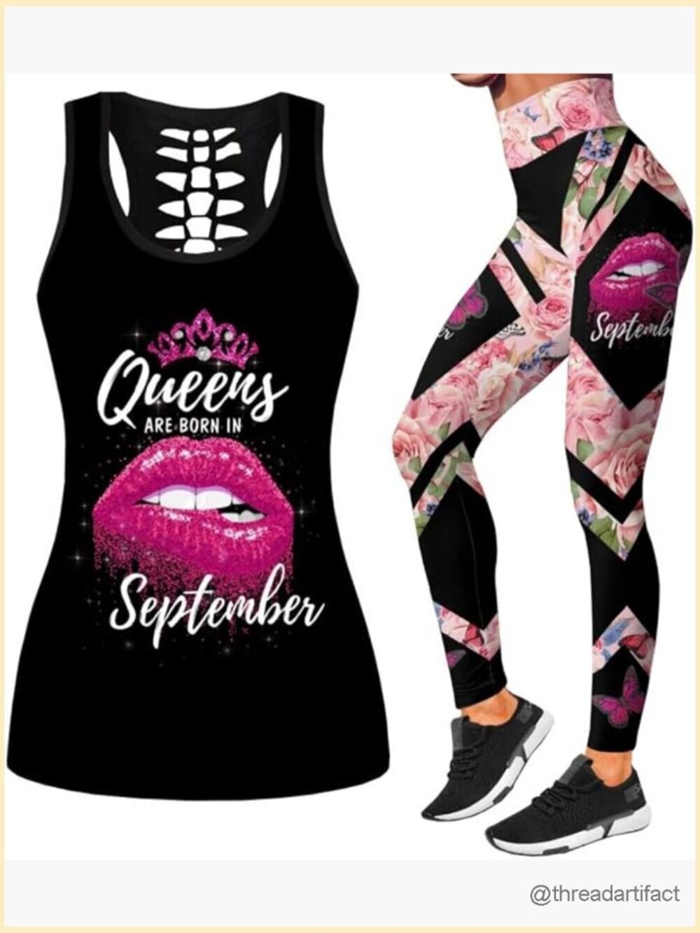 Women's 2 Piece Yoga Outfit Set Tank Top Leggings Workout Activewear